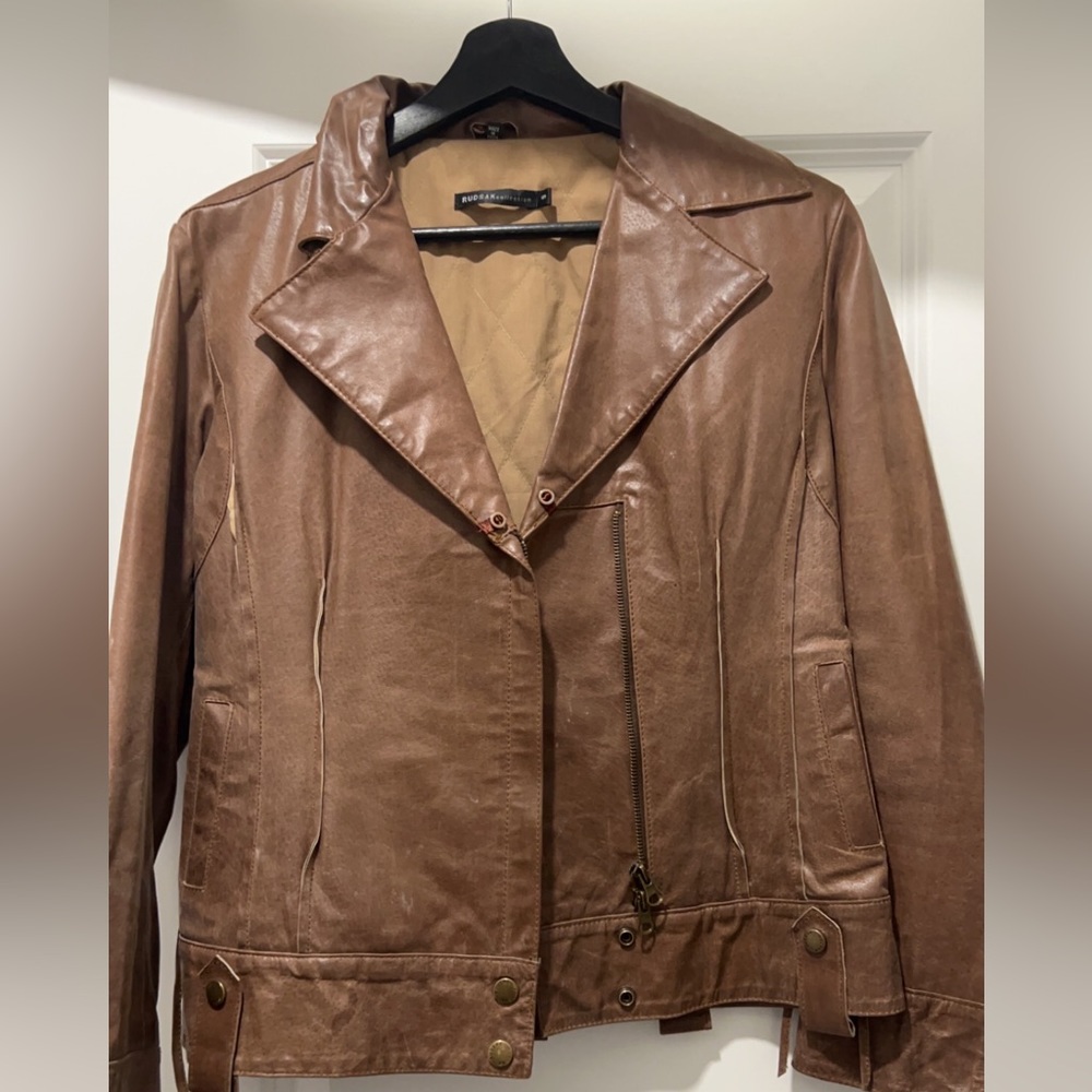 RUDSAK Distressed Brown Leather Jacket